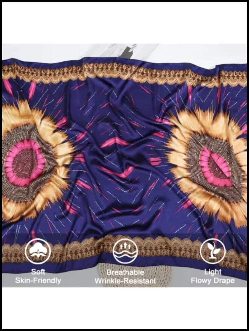 Oversized Lightweight Shawl Wrap Silky Soft Scarf